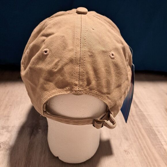 Ford Mustang Pink Outline Logo Vintage Beige Cap Adjustable NWT READ - Picture 4 of 11